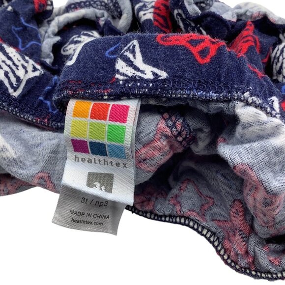 Healthtex Toddler Girls Star Print Ruffle Hem Shorts Size 3T Elastic Waist Blue - Picture 4 of 7